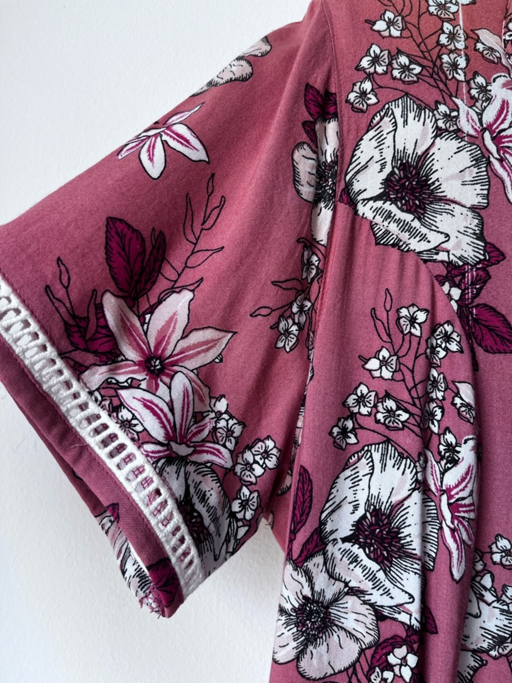 NWT Lightweight Floral Print Midi Dress Sz L - Picture 3 of 13